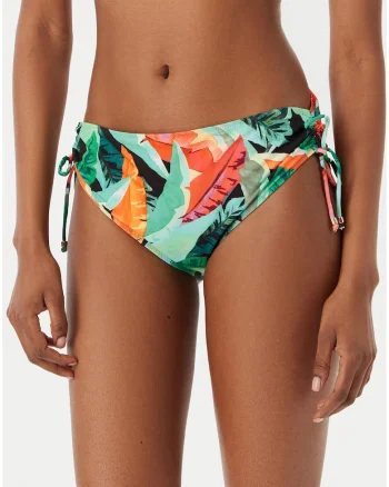 Slip de bikini dama,  multicolor, grafic, poliester/elastan/poliamida