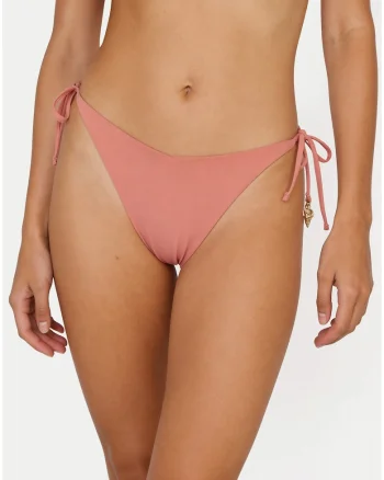 Slip de baie Dama,  portocaliu-roz, material elastic, colectia Beachwear