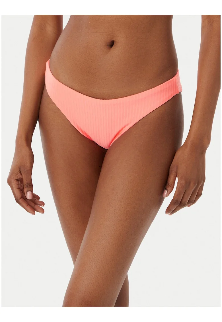 Slip de bikini pentru femei,  reversibil, portocaliu/roz, material sintetic