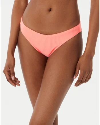 Slip de bikini pentru femei,  reversibil, portocaliu/roz, material sintetic