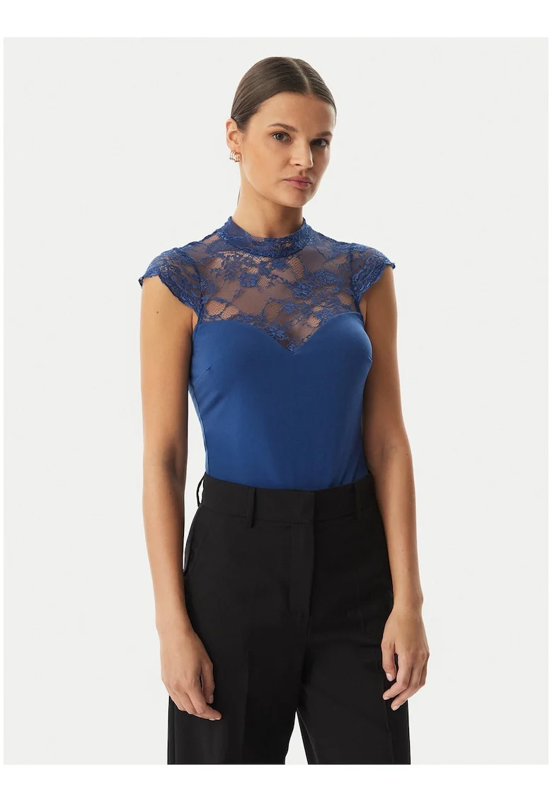 Body Dama,  Albastru, floral, poliester