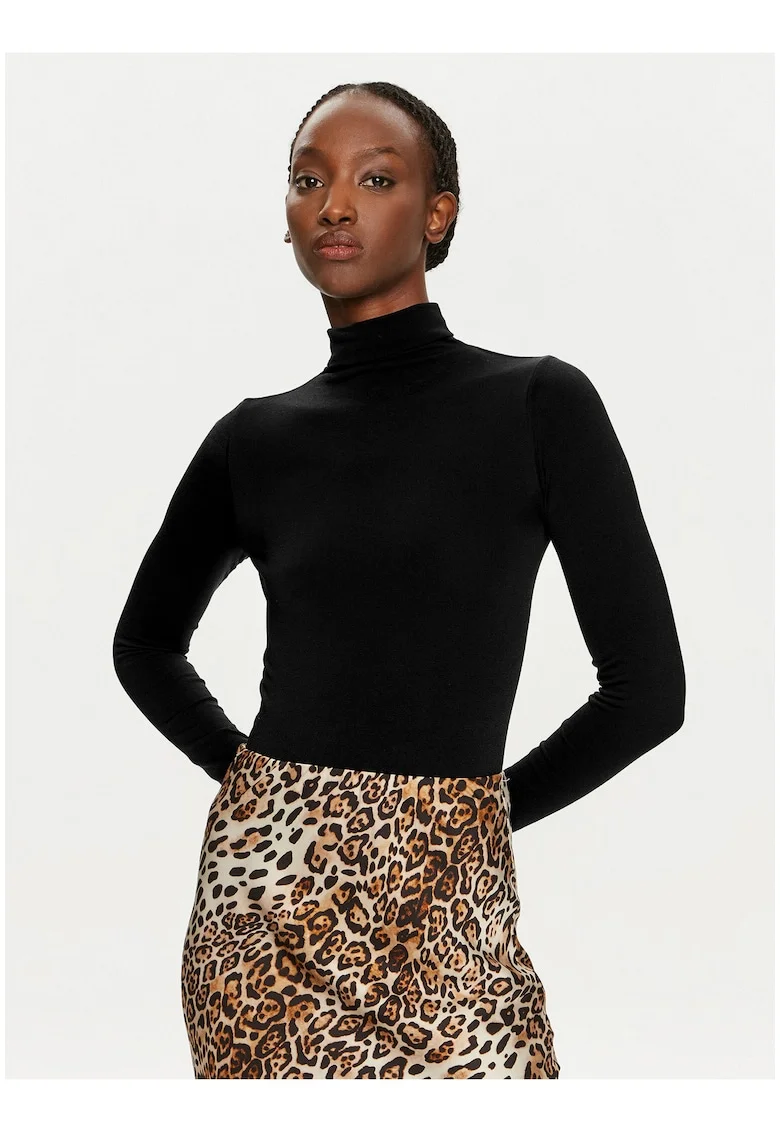 Body Dama,  Negru, maneca lunga, bumbac|poliamida,