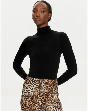 Body Dama,  Negru, maneca lunga, bumbac|poliamida,