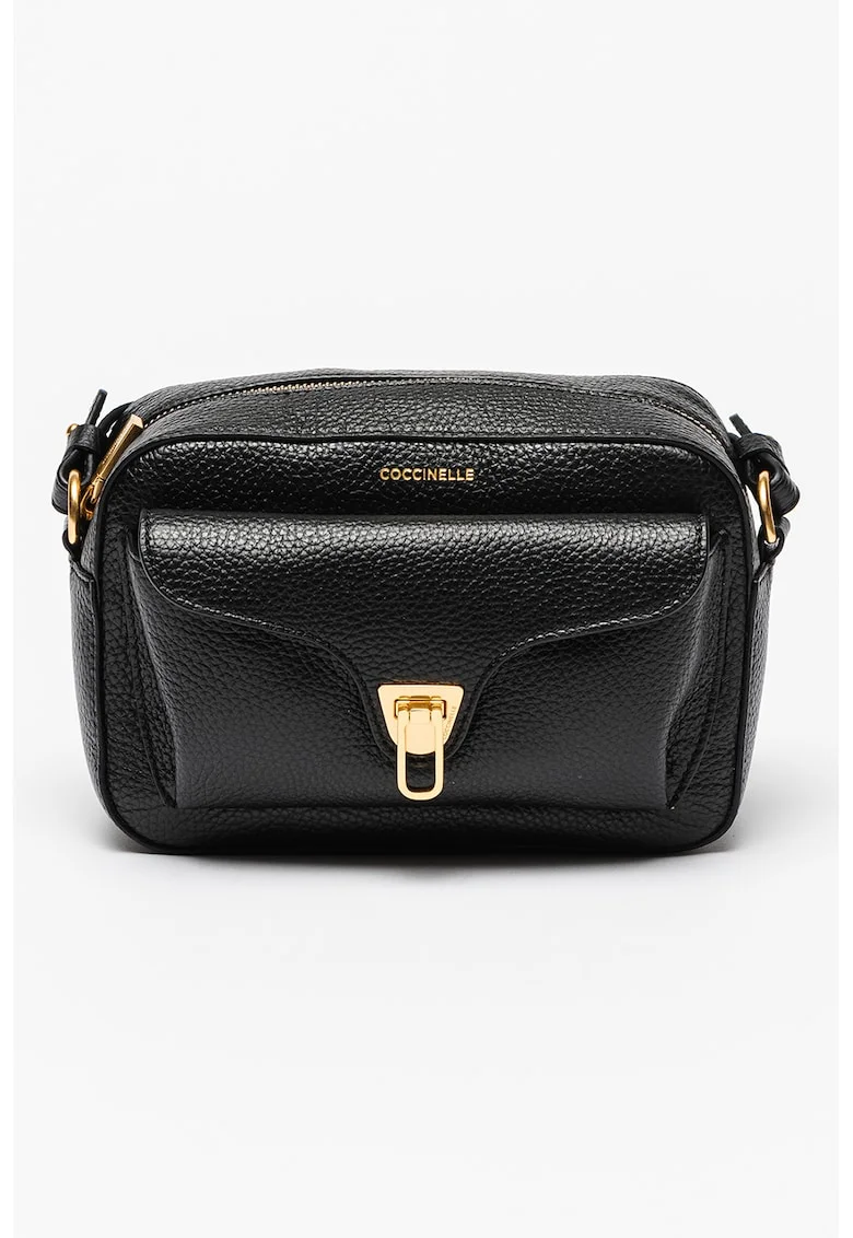 Geanta crossbody de piele Beat Soft, Negru