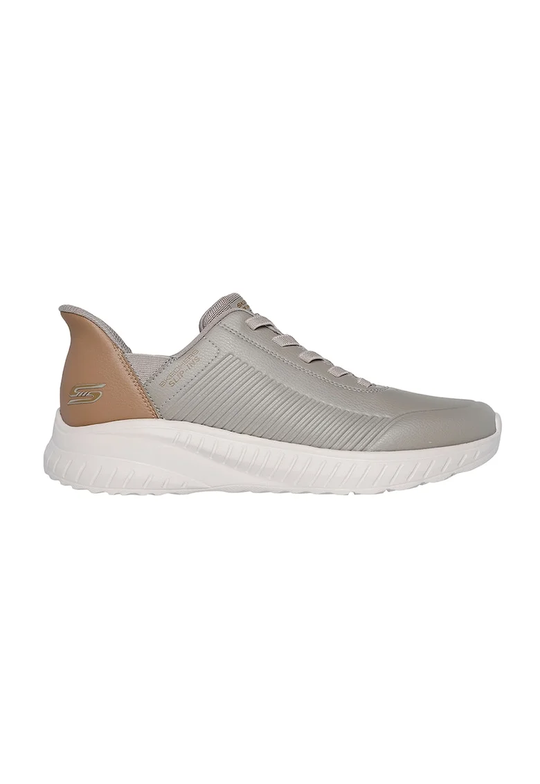 Pantofi sport slip-ins din piele ecologica cu model texturat Bobs, Maro taupe deschis