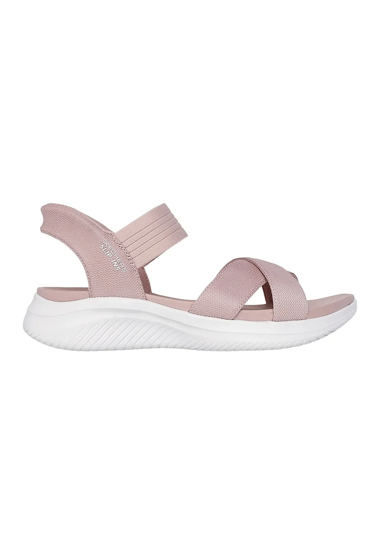 Sandale slip-ins cu barete incrucisate Ultra Flex 3.0, Roz prafuit