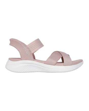 Sandale slip-ins cu barete incrucisate Ultra Flex 3.0, Roz prafuit
