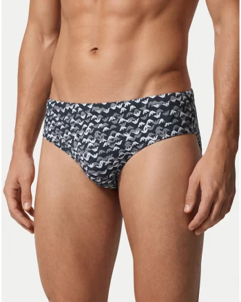Slip de baie barbati,  multicolor, poliester-elastan