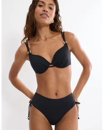 Sutien de baie cu burete Summer Twist, Negru stins