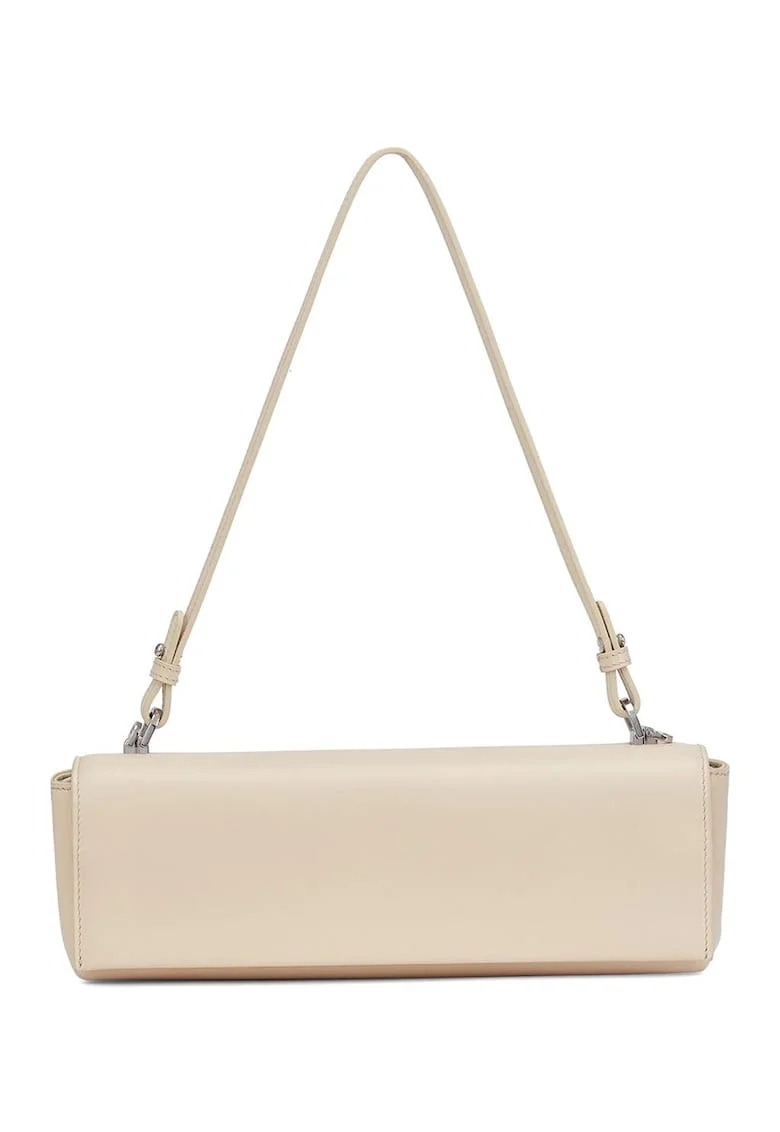 Geanta crossbody din piele, Bej deschis
