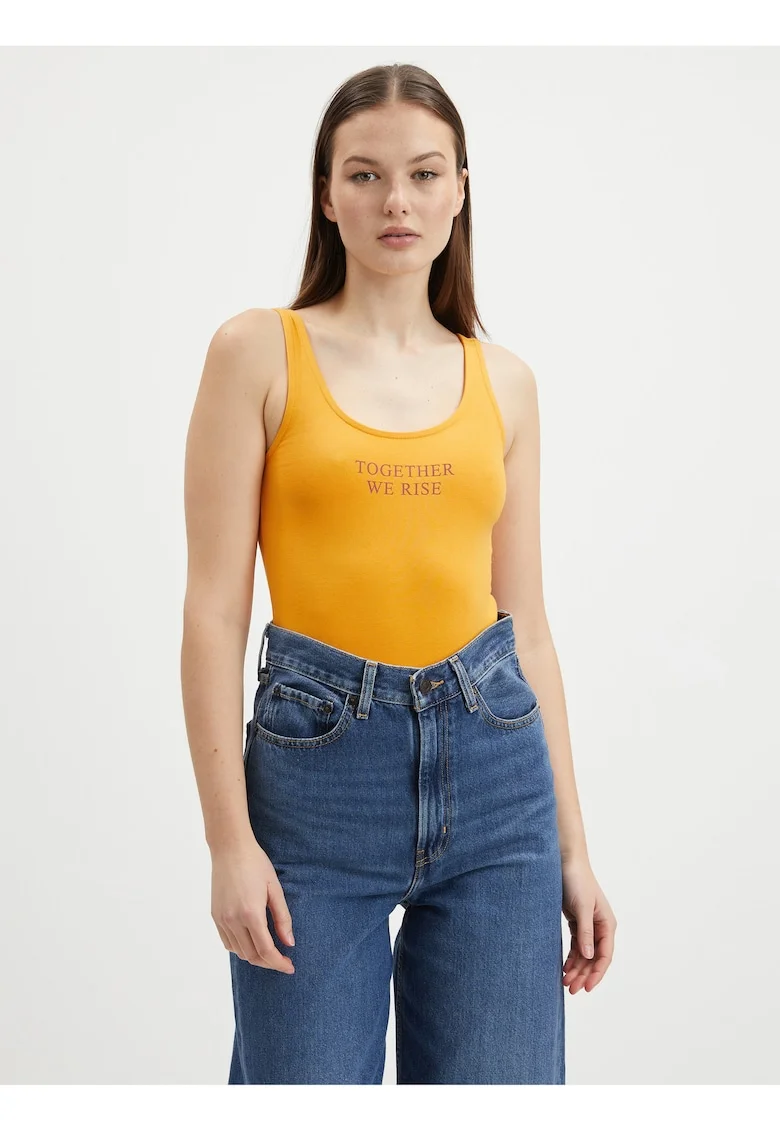 Body slim fit cu decolteu rotund
