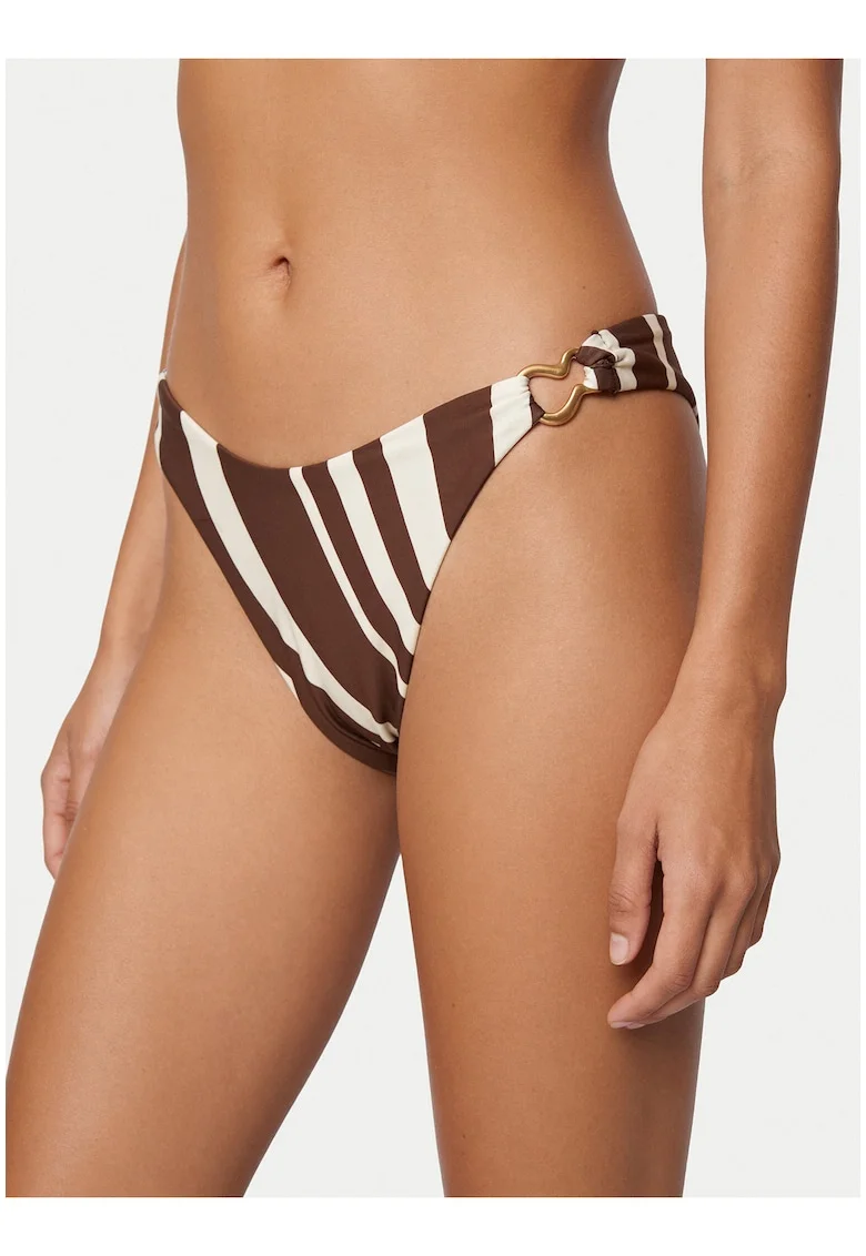 Slip de bikini  maro, material sintetic, Maro