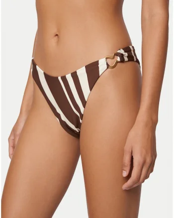 Slip de bikini  maro, material sintetic, Maro