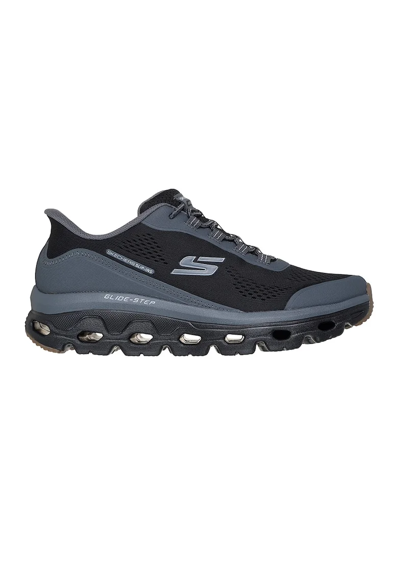 Pantofi Slip-ins Glover Peak cu talpa wedge pentru alergare, Negru/Albastru prafuit