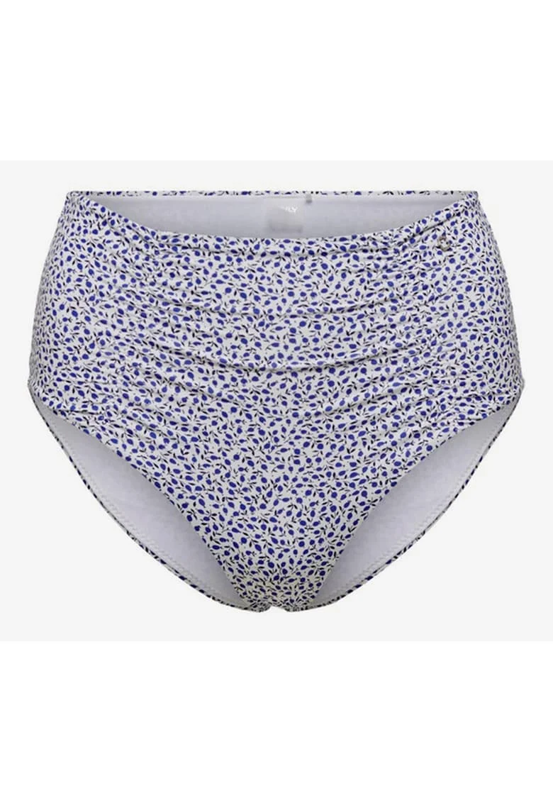 Slip cu imprimeu floral si fronseuri