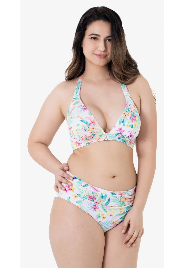 Sutien de baie cu burete si model floral