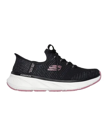 Pantofi sport din material textil slip-on Impressio, Negru/Roz