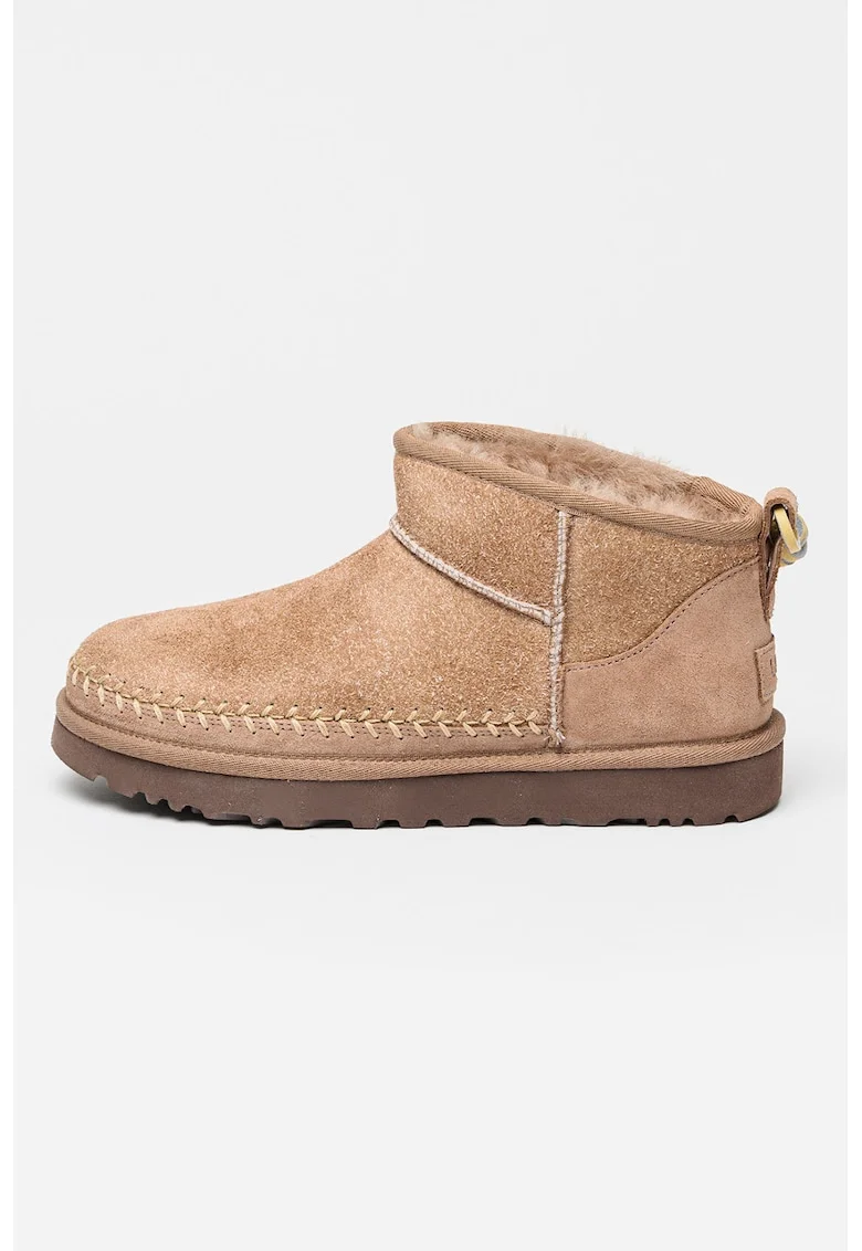Ghete slip-on de piele intoarsa Mini Biarritz, Roz prafuit