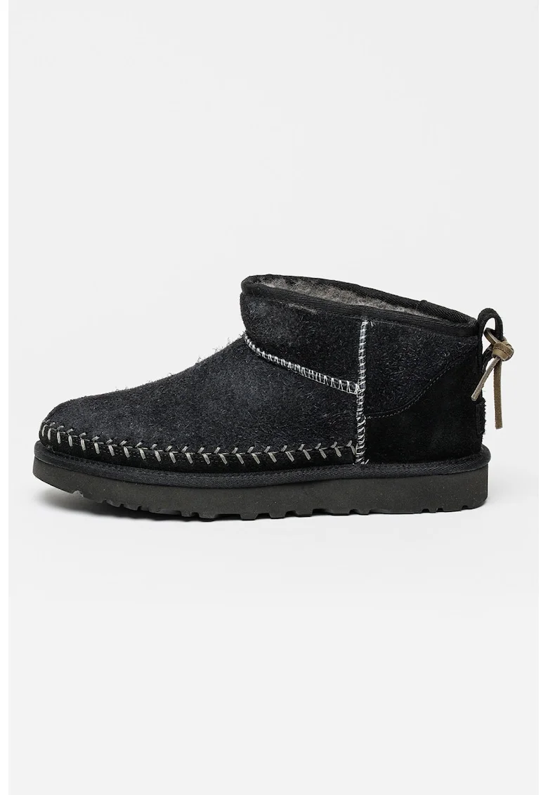 Ghete slip-on de piele intoarsa Mini Biarritz, Negru