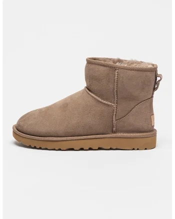 Ghete slip-on cu finisaj rezistent la apa, din piele intoarsa Classic Mini II, Maro taupe deschis