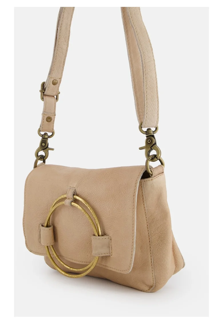 Geanta crossbody din piele si curea detasabila