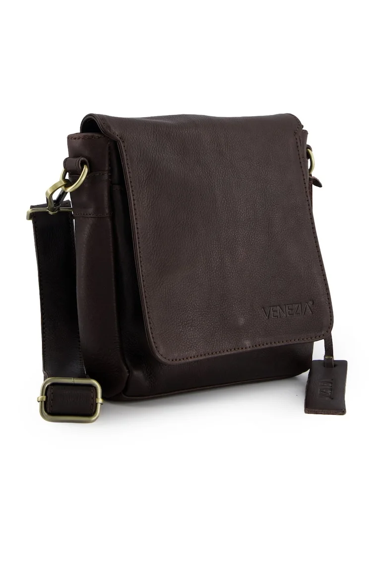 Geanta crossbody din piele cu logo
