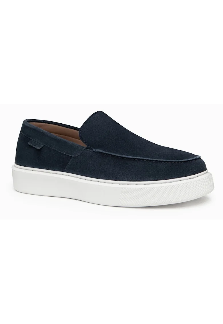 Pantofi barbati slip on din zams suede, confortabili si eleganti OM-FOCS-0246, Bleumarin
