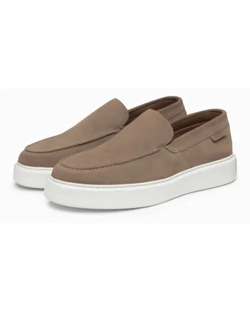 Pantofi barbati slip on din zams suede, confortabili si eleganti OM-FOCS-0246, Bej
