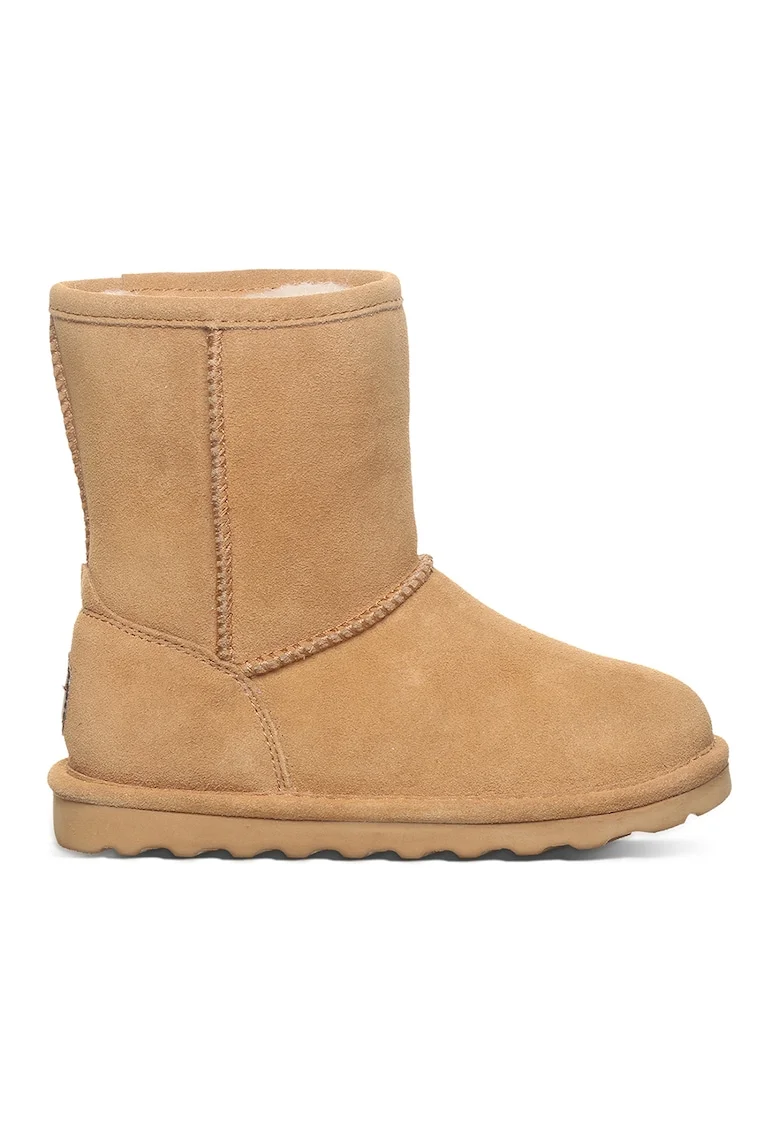 Ghete impermeabile slip-on de piele intoarsa Elle, Maro camel