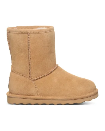 Ghete impermeabile slip-on de piele intoarsa Elle, Maro camel