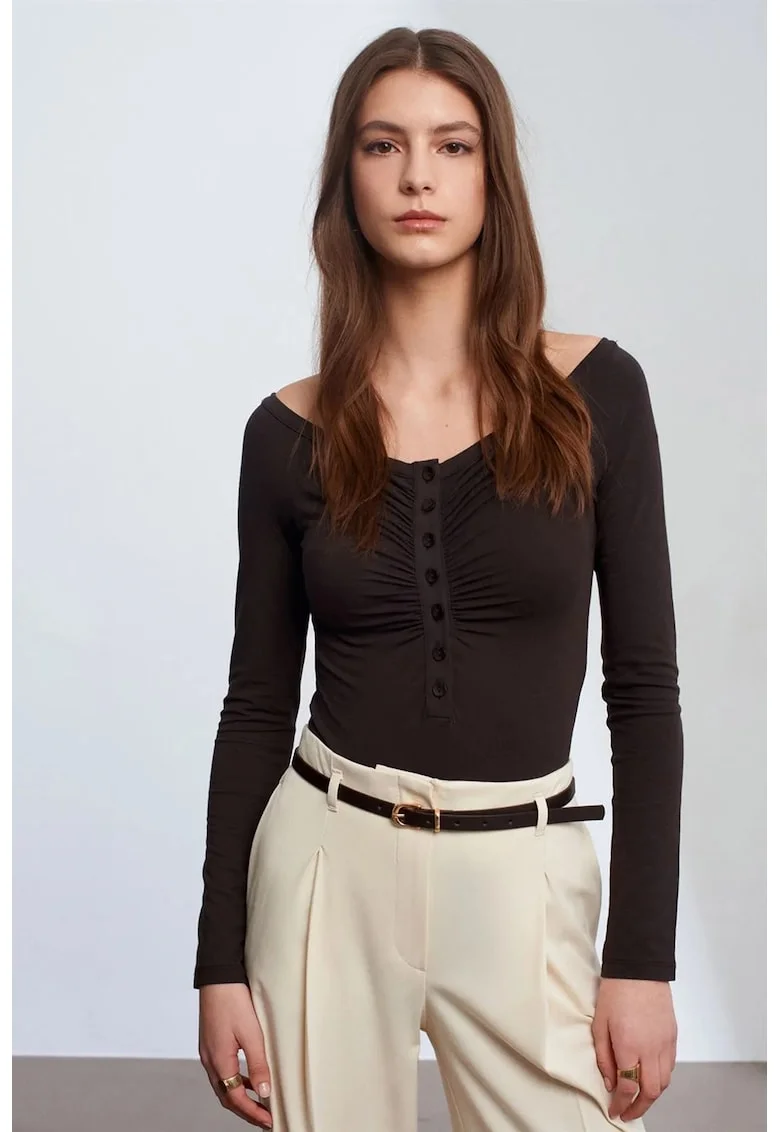 Bluze dama  Body Slim-fit, Negru