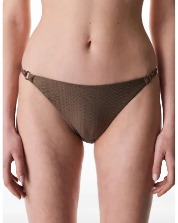 Slip cu aspect de piele de sarpe, Maro pamantiu