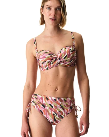 Slip hipster cu snururi laterale, Multicolor