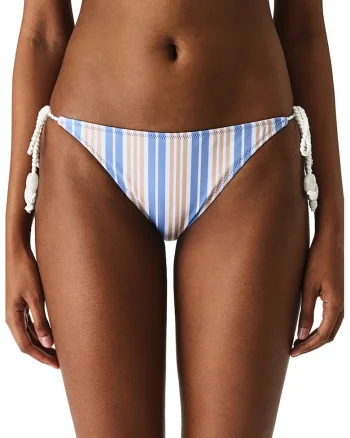 Slip cu snururi laterale si dungi, Multicolor