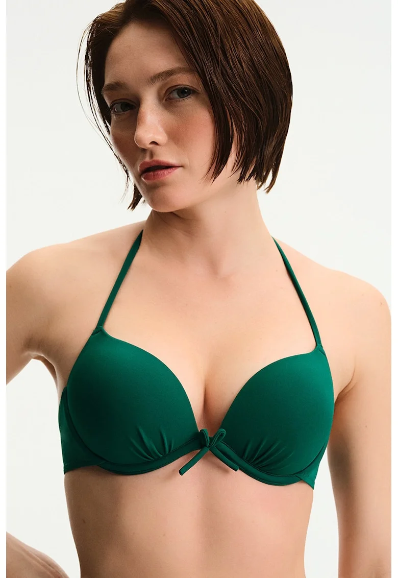 Sutien de baie push-up, Verde inchis