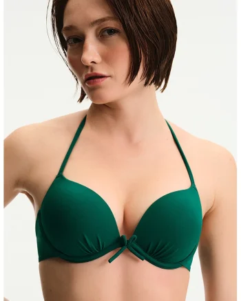 Sutien de baie push-up, Verde inchis