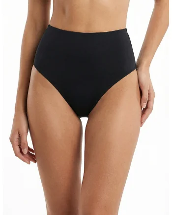 Slip cu talie inalta, Negru