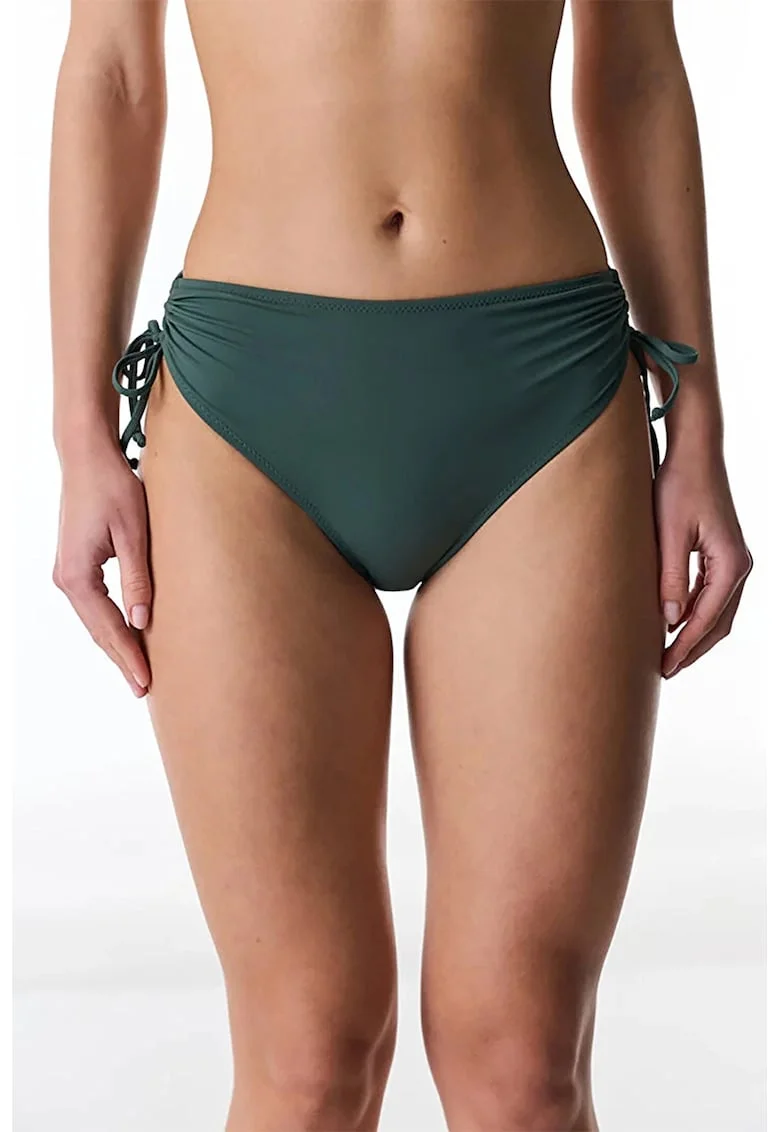 Slip brazilian cu talie medie, Verde stins
