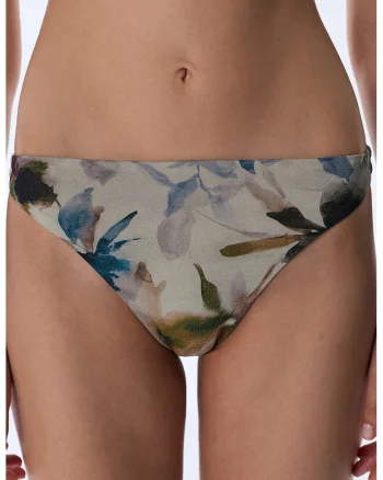 Slip cu model floral, Gri deschis/Bleumarin