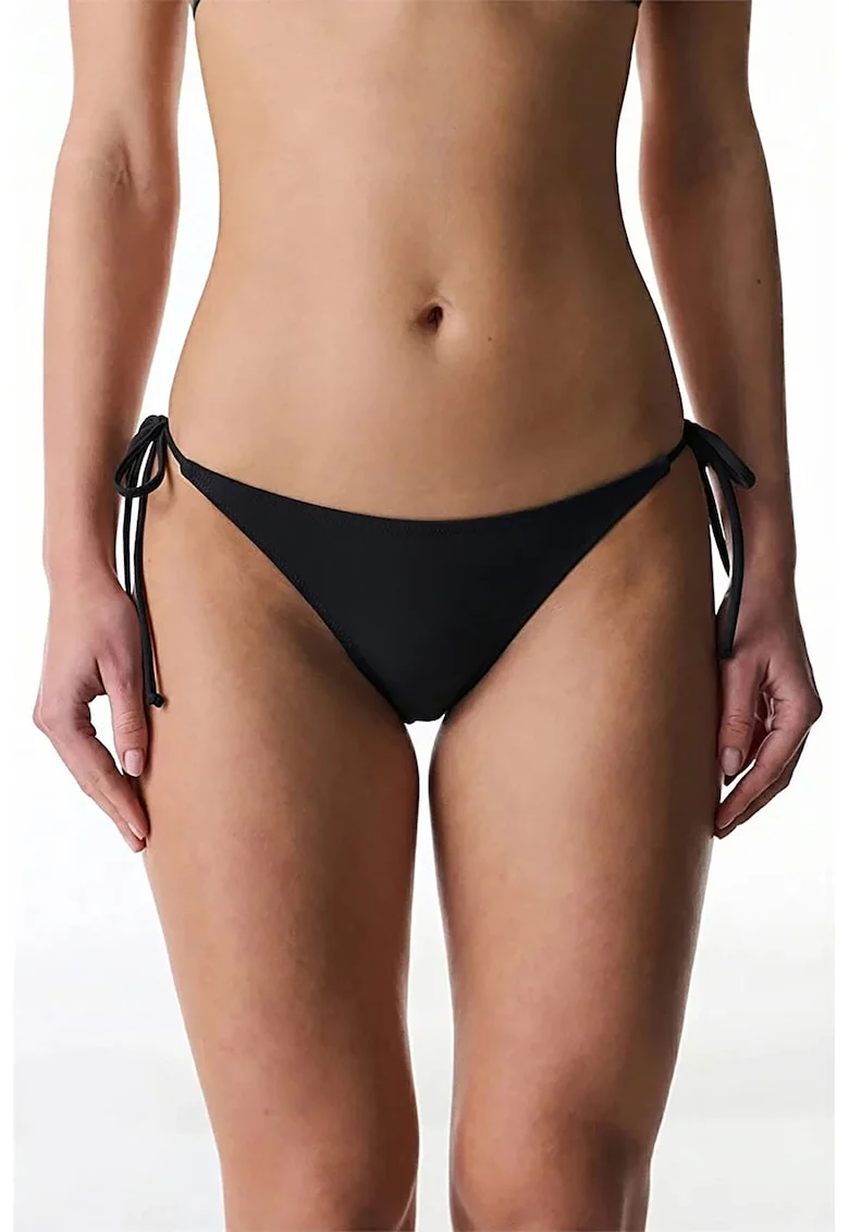 Slip cu snururi laterale, Negru