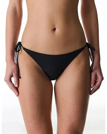 Slip cu snururi laterale, Negru