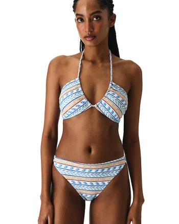 Sutien de baie Santoini, Albastru azur/Albastru teal/Alb optic/Bleumarin/Galben mustar