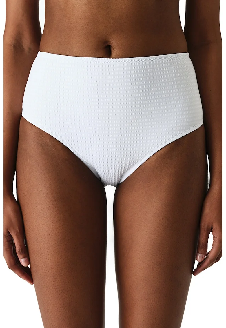 Slip cu talie inalta, Alb optic