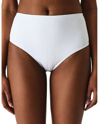 Slip cu talie inalta, Alb optic