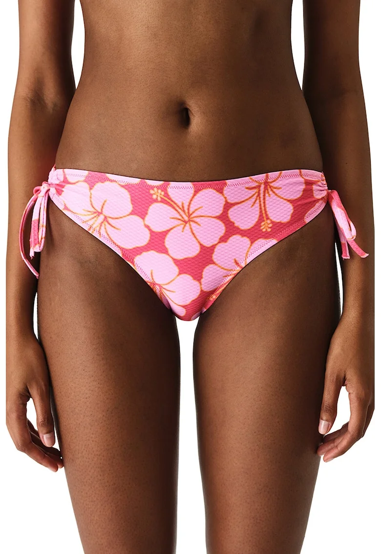 Slip cu model floral, Fucsia/Roz deschis
