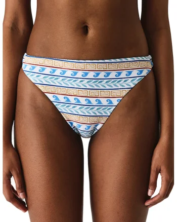 Slip cu modele variate, Albastru azur/Alb optic/Galben mustar