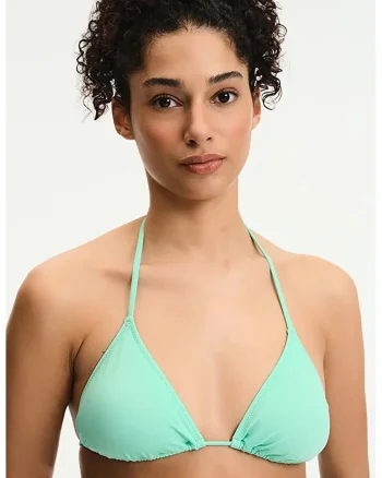 Sutien de baie cu cupe triunghiulare, Verde menta