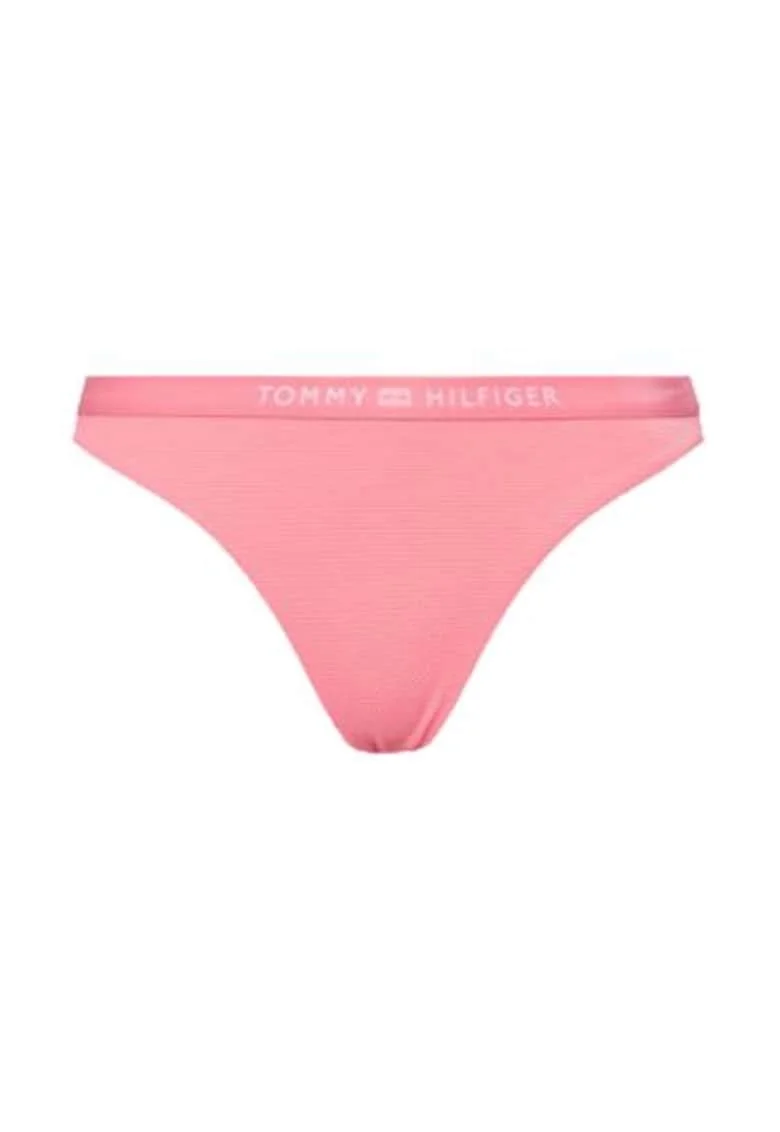 Slip de bikini dama,  roz, 94% nylon reciclat, 6% elastan,