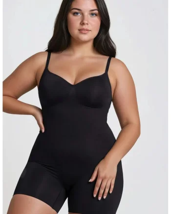 Lenjerie modelatoare,  body modelator premium, compresie extra ferma, negru, 80% nailon, 20% elastan,