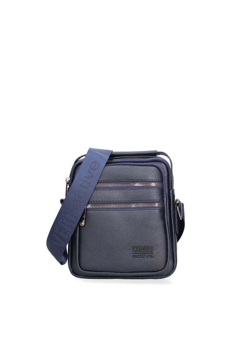 Geanta crossbody din piele ecologica Eldrin, Albastru